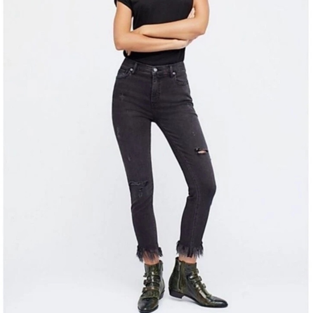 Free People Great Heights Frayed Skinny Jean